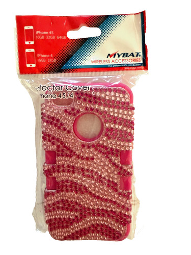 Apple iphone pink zebra - apple, 4s